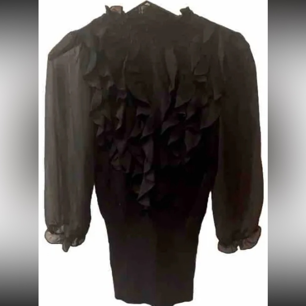Tracy M Ruffle Accent Turtle Neck Top - Picture 2 of 6